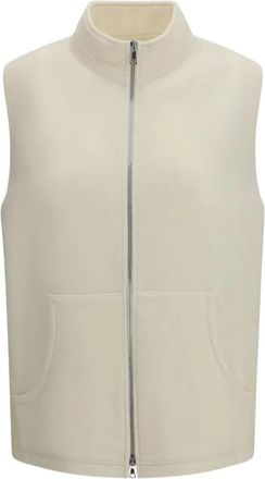 Rier Fleece Wol Mouwloos Jack - Dames - Bodywarmers - Beige - S - Wol - Jassen