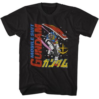 American Classics Mobile Suit Gundam Anime Ms Gundam and Mecha Japanese Mens Short Sleeve T Shirt Graphic Tees, Black, Medium