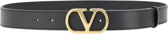 Valentino Vlogo Signature Leather Belt