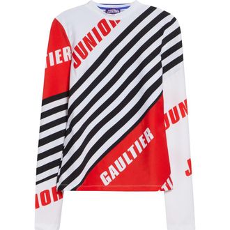 Jean Paul Gaultier Junior Print Jersey Bike T-Shirt in Black/Red/White at Nordstrom, Size X-Large