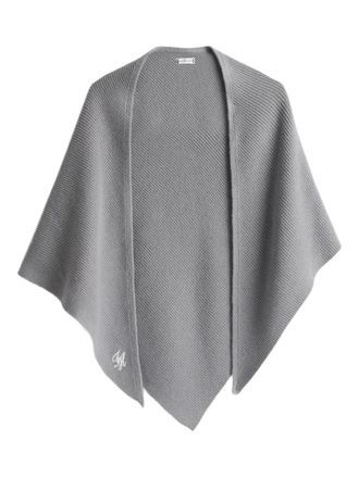 Tommy Hilfiger embroidered shawl - women - Wool/Cashmere - One Size - Grey