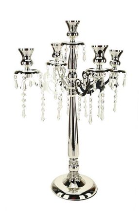 Mark Roberts Jeweled PedestalCandelabra in Silver at Nordstrom