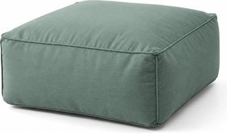 Concept Usine Puf verde exterior con tela repelente al agua - 85x85x30 cm