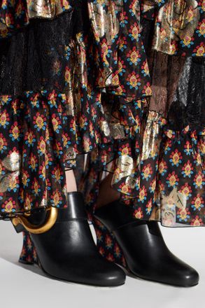 Etro Wedge Heel Slides, Womens, Black