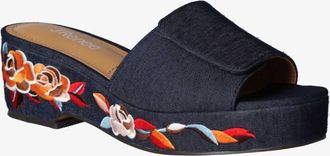 J. Rene&eacute; Womens Pardner Sandal In Blue Denim