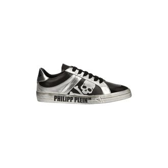 Philipp Plein Schoenen, Heren, Zwart, 40 EU, Leer, Lo-Top Retrokickz