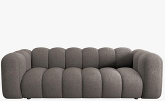 MICADONI 3-Sitzer Design Modul Sofa Lupine - Chenille-Bezug