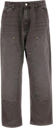 Carhartt Work in Progress OG Double Knee Jeans - Heren - Regular Fit Jeans - Grijs - S - Katoen - Jeans
