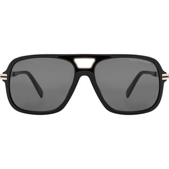 Marc Jacobs 56mm Aviator Sunglasses in Black Gold at Nordstrom Rack
