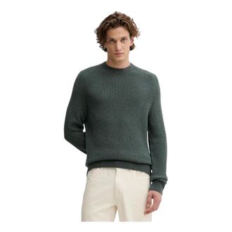 Marc O'Polo Gebreide trui met ronde hals - Heren - Truien - Groen - Maat: XL Katoen