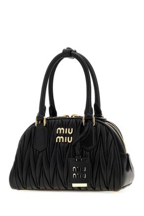 Miu Miu Womens Black Nappa Leather Arcadie Handbag Nero Borse A Mano Bag