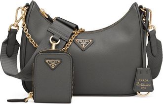 Prada Re-Edition 2005 shoulder bag - women - Saffiano Leather/Nylon - OS - Grey