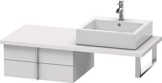 Duravit Duravit Vero Mueble Para Consola, 6579, 2 Cajones, 600mm, Color (frente/cuerpo): Blanco Lila Seda Laca Mate - Ve657908787