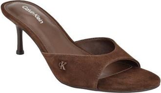 Calvin Klein Vixie Slide Sandal in Dark Brown at Nordstrom, Size 7.5
