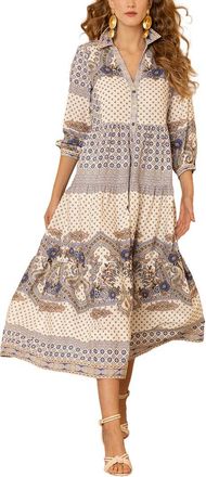 Hale Bob Hale Bob Zora Linen-Blend Midi Dress
