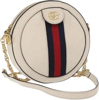 Gucci Pre-owned Gg marmont schoudertas - Dames - Vintage Schoudertas - Wit - ONE Size - Leer - Vintage