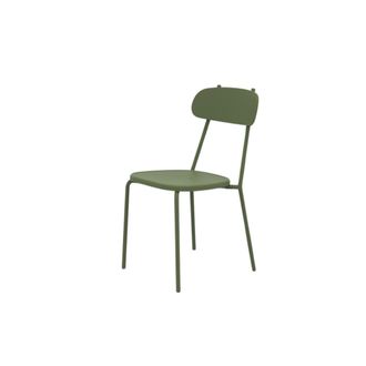 MondoViro Conjunto de 4 sillas de jard&iacute;n de metal verde 45x53 cm 84h