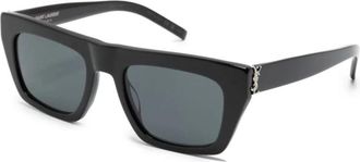 Saint Laurent M131 Zonnebril - unisex - Zonnebrillen - Zwart - 52 MM - Nylon - Accessoires