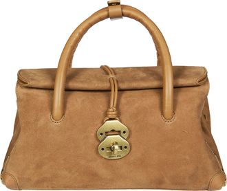 Zanellato Zashmere Cactus Small Suede Handbag