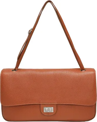Tiffany & Fred 33Cm Leather Flap Tote