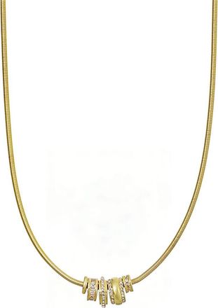 Adornia 14K Gold Plated Crystal Rondelle Pendant Necklace at Nordstrom Rack