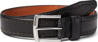 Johnston & Murphy Perfed Edge Mens Belts Black : 32, Leather