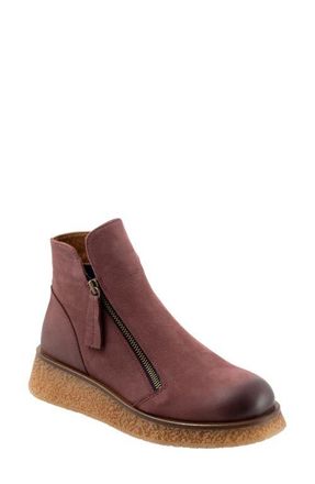 Bueno Phoenix Zip Bootie in Dark Wine Nubuck at Nordstrom, Size 5.5-6Us