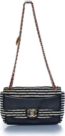 Chanel Pre-owned Womens Cruise 2014 Coco sailor jersey flap bag - Multicolour Leather - One Size