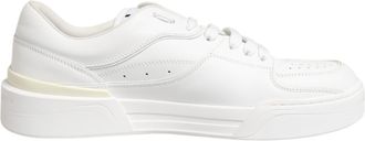 Dolce & Gabbana White Miami Leather Low Top Sneakers Mens Shoes (Pre-Owned)