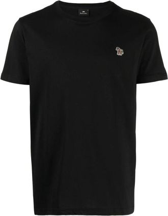 Paul Smith Zebra Motief Zwarte T-shirts en Polos - Heren - T-shirts - Zwart - S - Katoen - Tops