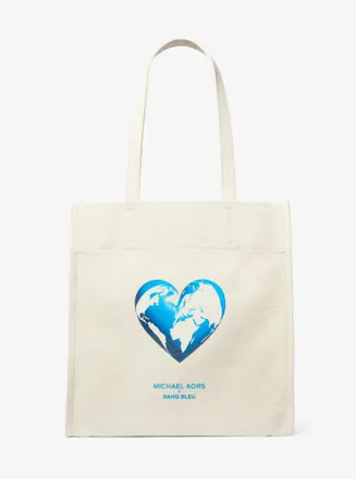 Michael Kors Watch Hunger Stop Recycled Cotton Canvas Tote Bag