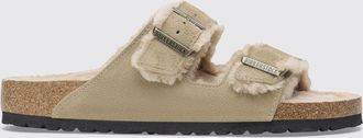 Birkenstock Sandali Arizona in suede con interni in shearling e fibbie
