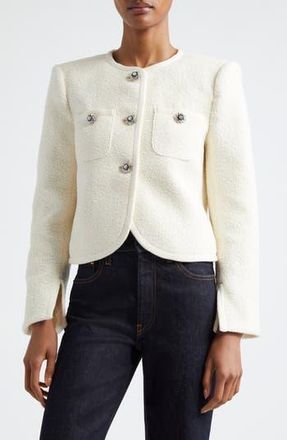 Cinq &agrave; Sept Junia Boucl&eacute; Jacket in Ivory at Nordstrom Rack, Size 6
