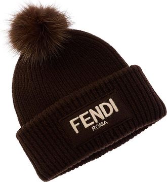 Fendi Dnu Pack Fendi Pom Pom Wool Beanie