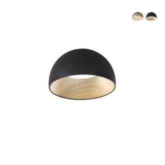 Luce-Ambiente-Design Plaf&oacute;n Led Redondo De Metal 35cm Con Luz Regulable Coco - Negro
