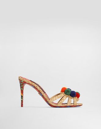 Dolce & Gabbana Ciabatta Tacco - Woman Slides And Mules Multicolor 35.5