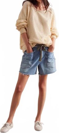 Free People Moxie Denim Shorts In Truest Blue