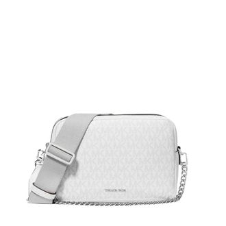 Michael Kors Cross Body Bags, female, Gray, Size: ONE SIZE Double Zip Chain Camera Crossbody Bag