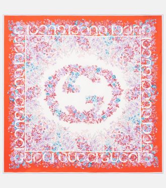 Gucci Printed silk twill scarf