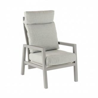 ED&Egrave;N JARD&Iacute; Sill&oacute;n de exterior reclinable, Aluminio, Color Gris, 66x77x104cm