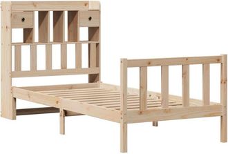 vidaXL Bookcase Bed without Mattress 75x190 cm Small Single Solid Wood Pine vidaXL
