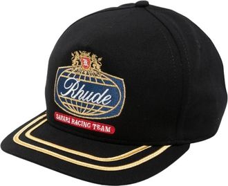 Rhude Safari Crest Hoed - unisex - Petten - Zwart - ONE Size - Katoen - Accessoires