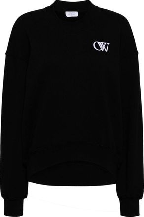 Off-white initial-appliqué sweatshirt - women - Cotton - S - Black