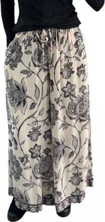 Angie Fatima Straight Leg Pant In Black/ White