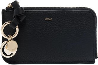Chlo&eacute; Alphabet Card Case - Dames - Portefeuilles - Zwart - ONE Size - Leer - Accessoires