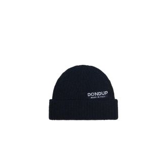 Dondup Beanies, male, Black, Size: ONE SIZE Technical Wool Hat