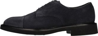 Doucal's Suede Veterschoenen - Heren - Nette schoenen - Blauw - 45 EU - Leer - Schoenen