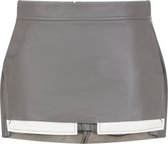 Rick Owens Brown Leather Skirt