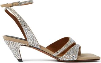Stella McCartney Sandalen verfraaid met stras - Beige
