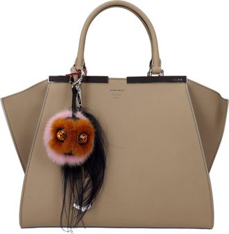 Fendi Womens Brown Fur Keychain Accessory
